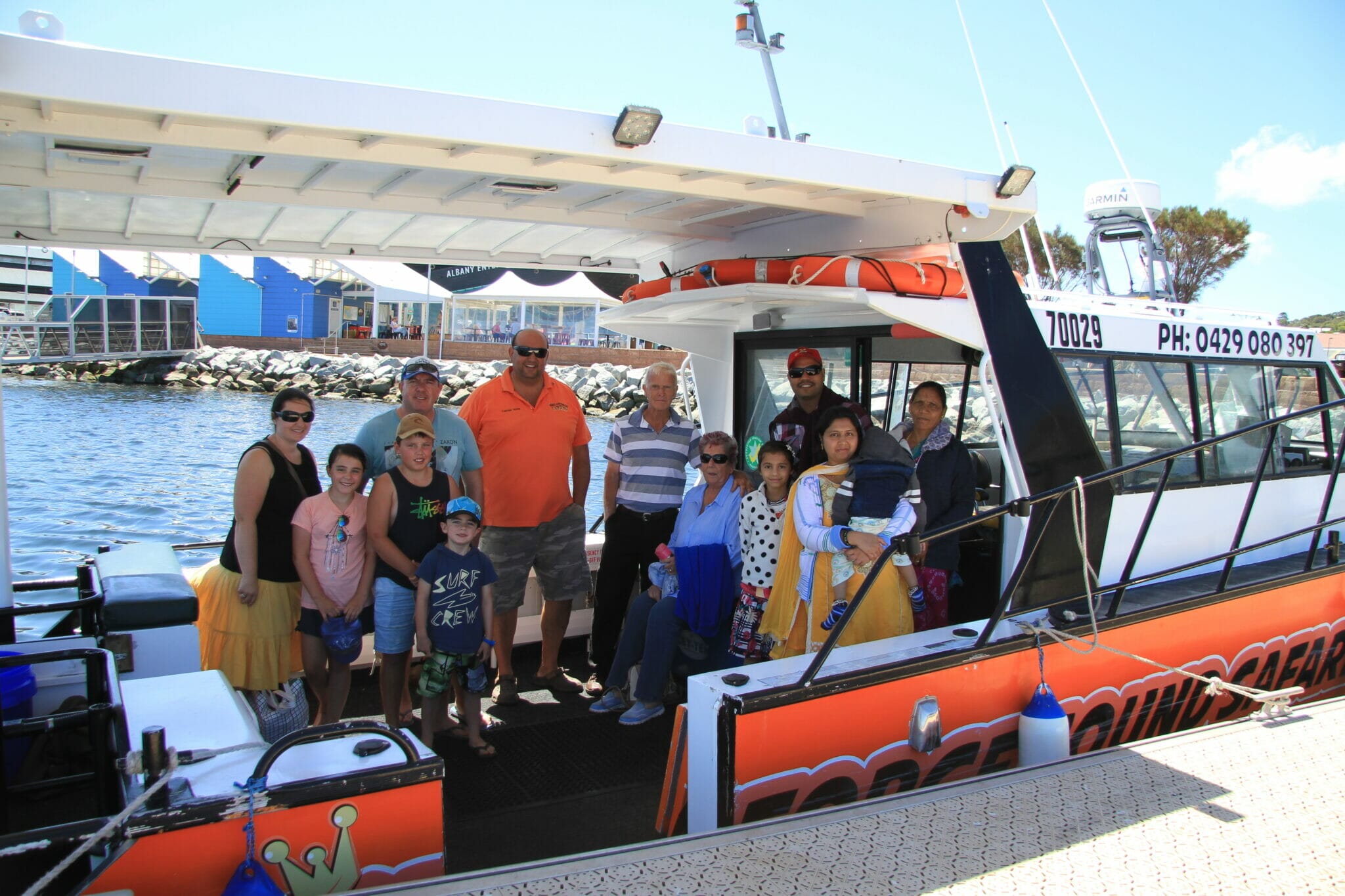 Guests looking forward to their King George Sound Safari on board The Young Salty Dog
