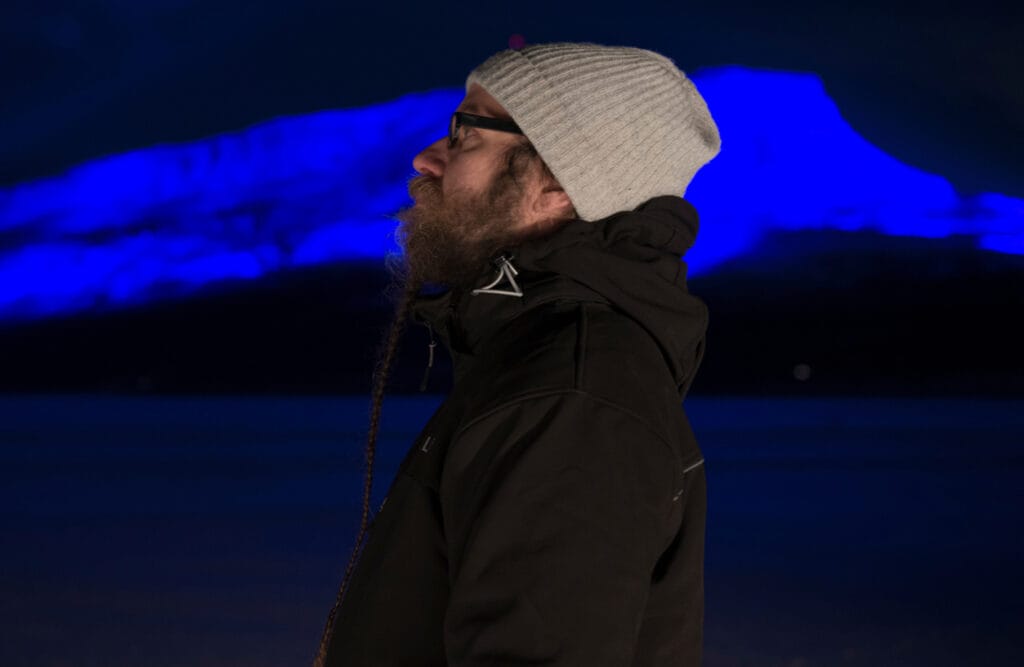 Kari Kola, Luminous Finland 100, Kilpisjarvi, Finland, 2017. Photograph by Christopher Lund
